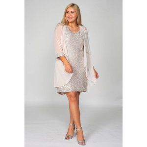 Champagne Short Lace Mother of the Bride Dress 2208W